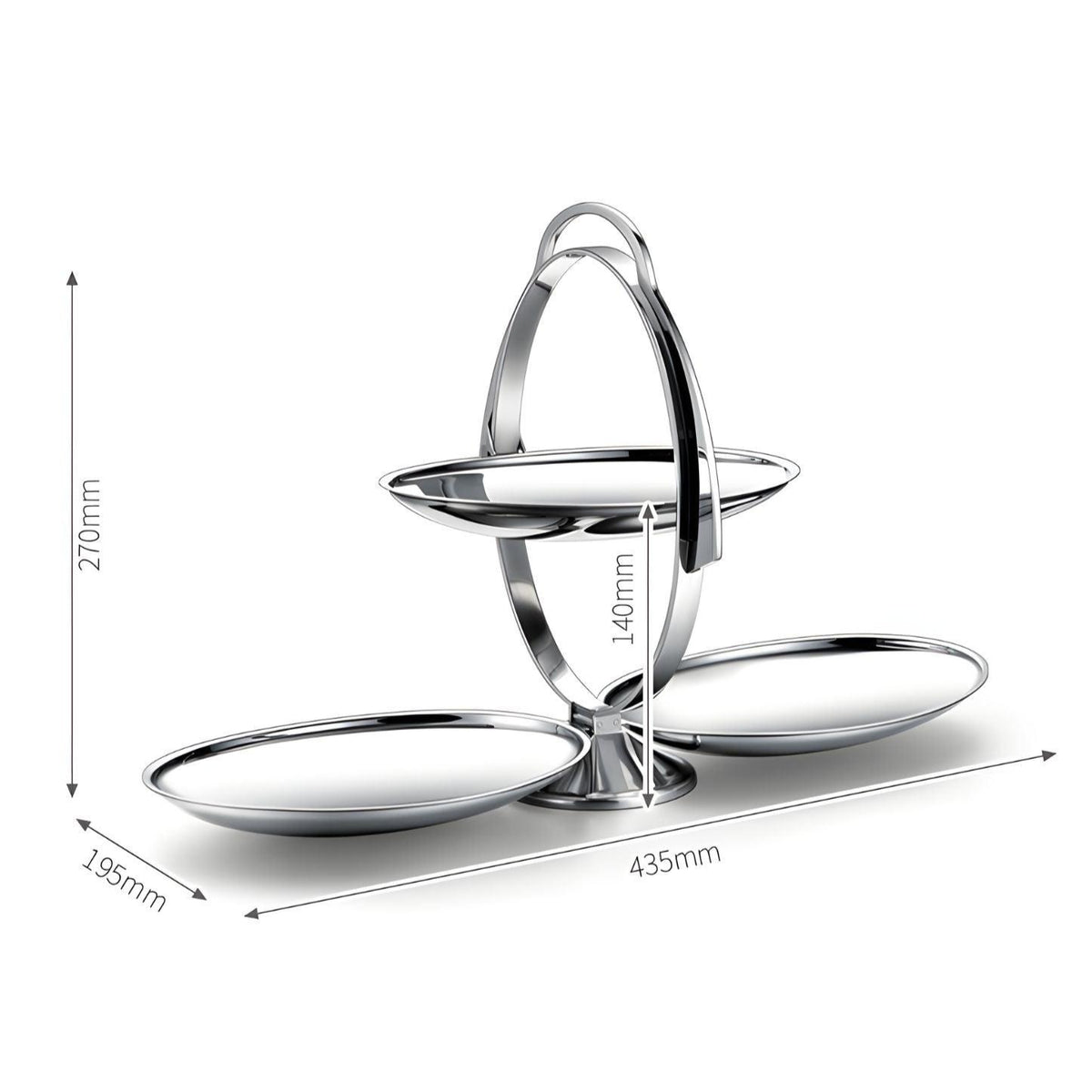 2 - Tier Foldable Dessert Stand - Luwak - Morden Minimalis Home Decor